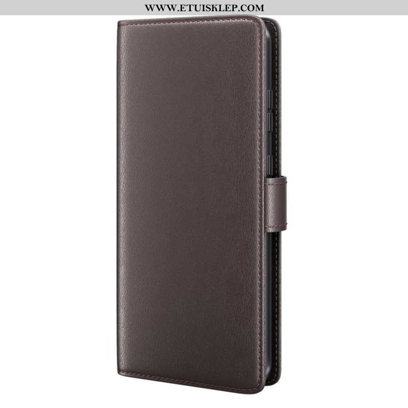 Etui Folio do Poco X5 5G Prawdziwa Skóra